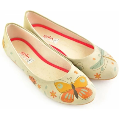 Afbeelding van GOBY Libel Ballerinas Flats Hoge kwaliteit Handmade Meisjesprint Maat 36