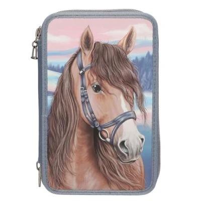 Image de Miss Melody Trousse 3 compartiments, avec effet 3D 100 % polyester bleu
