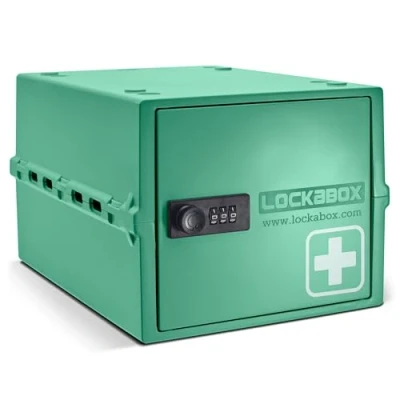 Afbeelding van Lockabox One™ Afsluitbare Medicijnkast Opbergbox met Cijferslot Groen