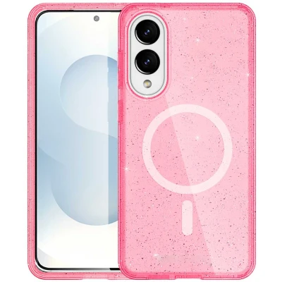 Afbeelding van imoshion Sparkle Backcover met MagSafe voor de Samsung Galaxy S25 Edge Roze