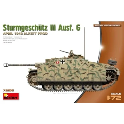 Afbeelding van 1:72 MiniArt 72106 StuG III Ausf. G April 1943 Alkett Production Plastic Modelbouwpakket