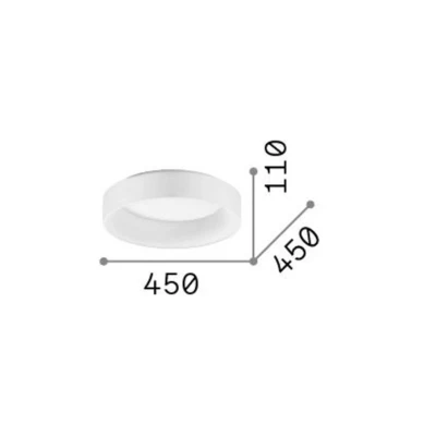 Afbeelding van Ideal Lux plafondlamp Ziggy, zwart, Ø 45 cm, metaal