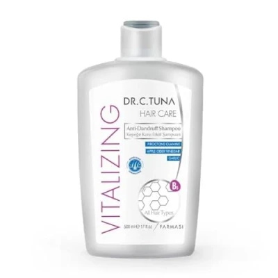 Afbeelding van Farmasi DR.C.TUNA Vitalizing anti roos shampoo, siliconenvrij, parabenen, gluten, veganistische formule, 500 ml