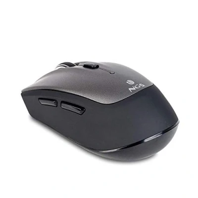 Afbeelding van NGS FRIZZ Dual Muis rechts en linkshandig optisch 5 knoppen draadloos 2.4 GHz, Bluetooth USB draadloze ontvanger zilver detailhandel hangdoos