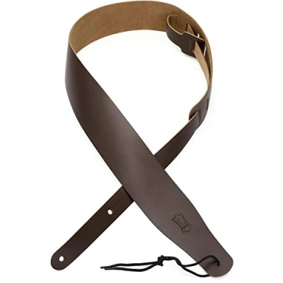 Image de Levy&#039;s Leathers M26 DBR Sangle réglable en cuir pour guitare Marron foncé 96,5 cm à 129,5