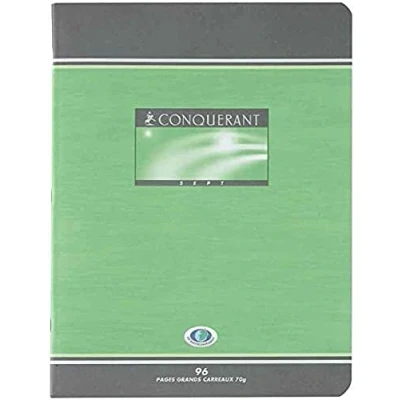 Afbeelding van Conquerant 100102366 schrijfblok &amp; schrift 48 vel Rood, Groen, Geel, Blauw