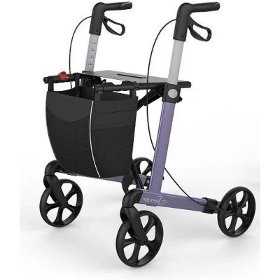 Afbeelding van Server Lichtgewicht Rollator Lila Standaard banden