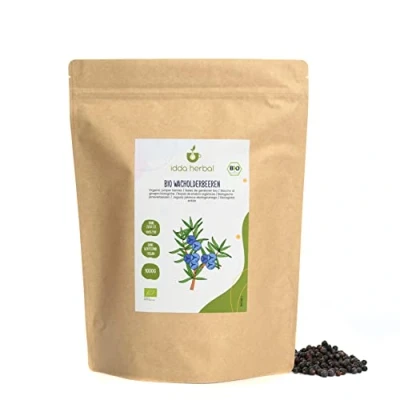 Afbeelding van biologische jeneverbessen (1 kg), zonder suiker uit teelt, laboratoriumgecertificeerd, jeneverbes 100% zuiver en natuurlijk