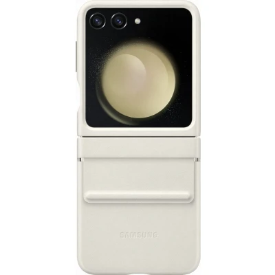 Afbeelding van Samsung Leren Back Cover Beige Galaxy Z Flip 5