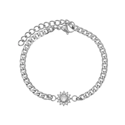 Afbeelding van Small Lucia Crystal iXXXi Armband Zilver