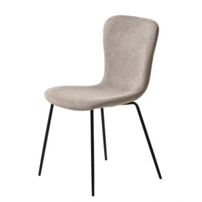 Afbeelding van Eetkamerstoel Zonder Armleuning Zandkleur 47x47x85cm Delta Giga Living