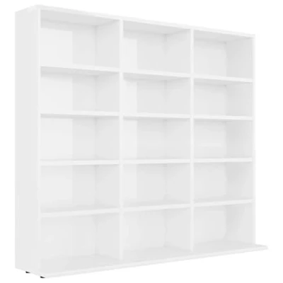 Afbeelding van vidaXL Cd kast glanzend wit 102 x 23 89,5 cm spaanplaat