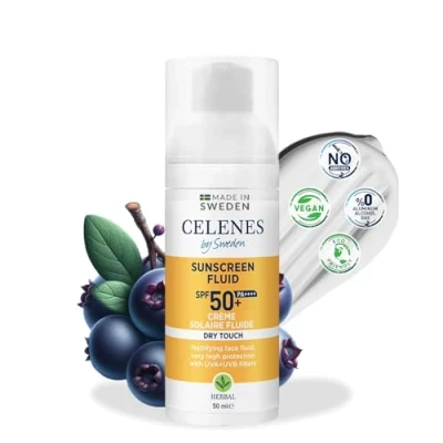 Afbeelding van Celenes by Sweden Herbal Sun Dry Touch SPF50+ 50ml Zonnebrand Zonnebrandcrème voor Alle Huidtypes