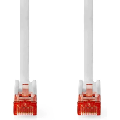 Afbeelding van Nedis Ccgl85200Wt100 Cat6 Kabel Rj45 Male U/Utp 10.0 M Rond Pvc Wit Label