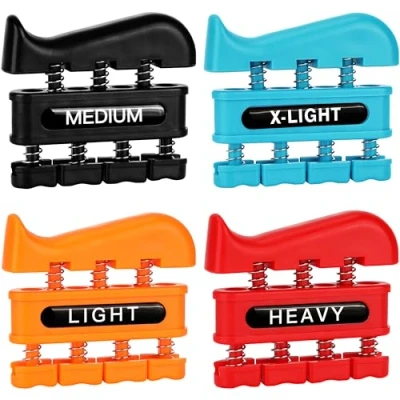 Afbeelding van Finger Strengthener 4pcs Black, Blue, Orange, Red, Plastic 1.2 5 kg 4levels