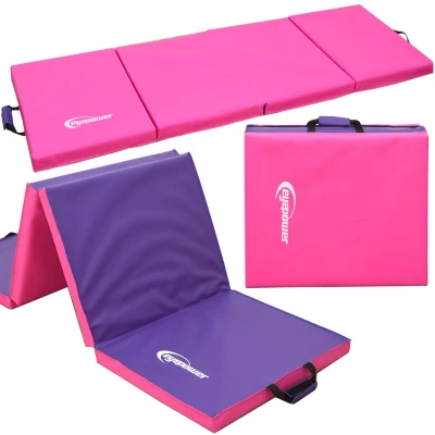 Afbeelding van 200x60 turnmat voor thuis inklapbaar 5 cm gymnastiekmat kinderen zachte vloermat roze