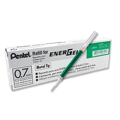 Afbeelding van Pentel Recycology LR7 DX EnerGel navulverpakking, 0,7 mm, groen, 12 stuks