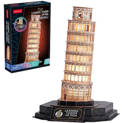 Afbeelding van Cubic Fun 3D Puzzel Pisa + Licht 42 Stukjes