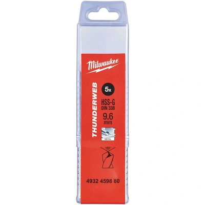 Afbeelding van MILWAUKEE 4932459880 THUNDERWEB metaalboor DIN 338 TW 9,6x133mm (5 st.)