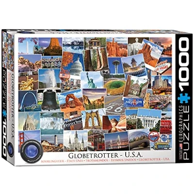 Afbeelding van Eurographics puzzel Canadian Totem Poles 1000 stukjes