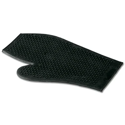 Afbeelding van Waldhausen Rubber Poetshandschoen Paardenverzorging 24x18 cm Zwart