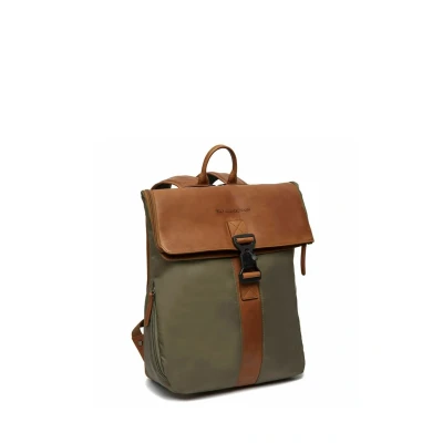 Afbeelding van Leren Rugzak Staal Groen Trondheim 15 Inch Laptopvak The Chesterfield Brand