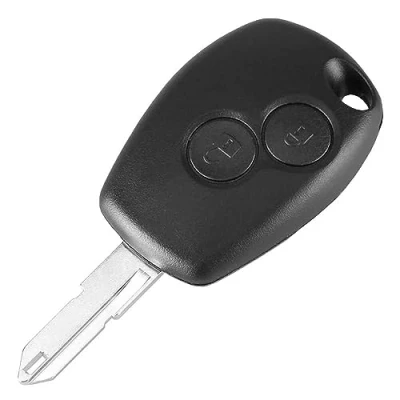 Afbeelding van OcioDual Sleutelhoes met 2 knoppen, compatibel Dacia Duster Logan Lodgy Sandero, reservebehuizing voor auto, afstandsbediening leeg lemmet, harde hoes