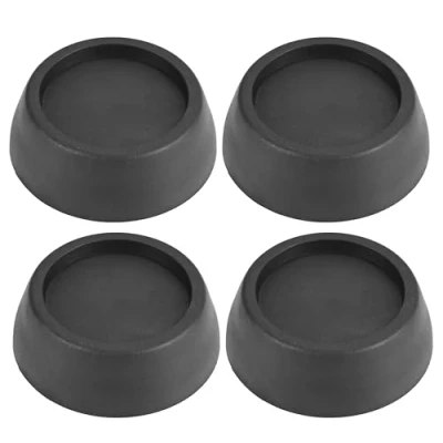 Afbeelding van Set van 4 trillingsdempers, dempingsmat voor wasmachine en droger, trillingsbescherming, rubberen voetjes