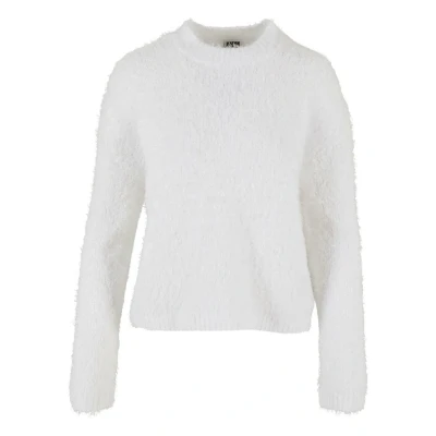 Afbeelding van Urban Classics Feather MOCK NECK Trui, Dames, Maat: 4XL, White