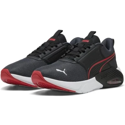 Afbeelding van Puma Xcell NOVA Unisex Trainingsschoen, Maat: 38, Black/for all time red Imitatieleer/ textiel