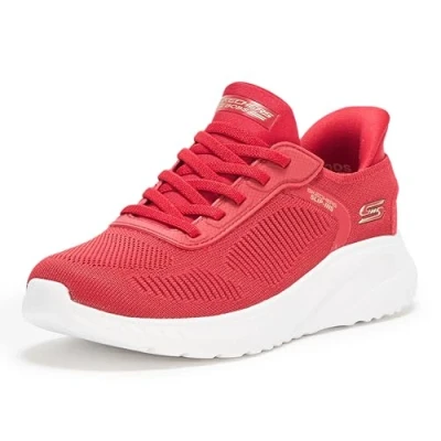 Afbeelding van Skechers Baskets Bobs Squad Chaos Current Muse pour femme, Rouge Excursion Uni Getaway Solids, 37 EU