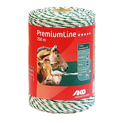 Afbeelding van Ako schrikdraad premiumline wit/groen 250m