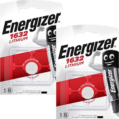Afbeelding van Energizer CR1632 Lithium knoopcellen 3 V Dl1632, 2 stuks