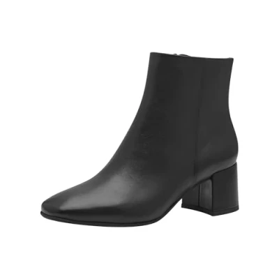 Afbeelding van Marco Tozzi SOFT Irina Korte laarzen, Dames, Maat: 40, Black Leer