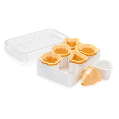 Afbeelding van Tescoma Delicia uitsteekvormpjes set voor Frollini, geel/wit, 6 stuks