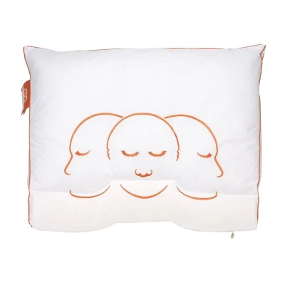 Afbeelding van Silvana Support Oranje synthetisch zacht hoofdkussen 50x70 cm Wit