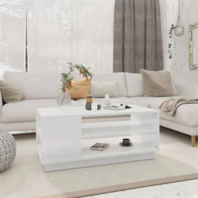 Afbeelding van Salontafel 102x55x43 cm spaanplaat wit