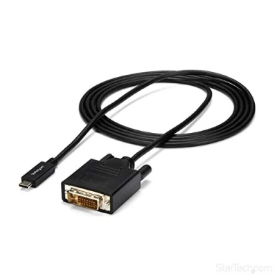 Afbeelding van Adapter USB C naar DVI Startech CDP2DVIMM2MB Zwart