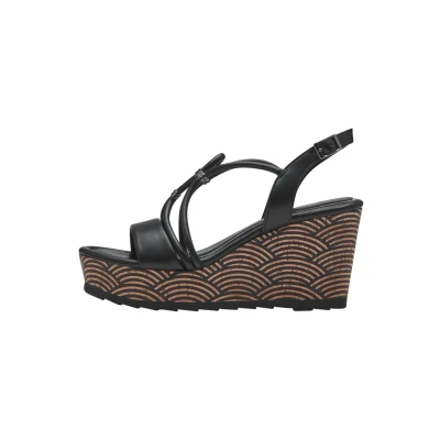 Afbeelding van Marco Tozzi Sandalen met hoge hak, Dames, Maat: 37, Black Kunststof