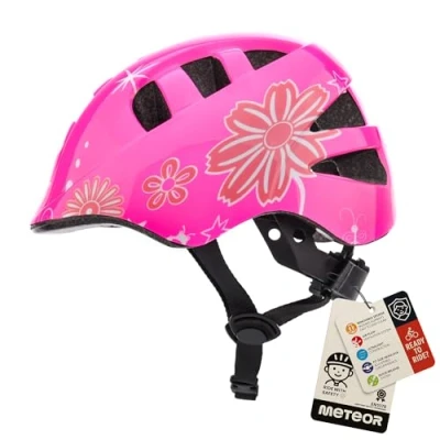 Afbeelding van Meteor Fietshelm KS08 S 48 52 cm Roze/Wit
