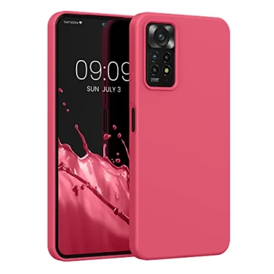 Afbeelding van kwmobile telefoonhoesje geschikt voor Xiaomi Redmi Note 11 Pro / (5G) 12 (4G) Hoesje met siliconen coating Smartphone case in awesome pink
