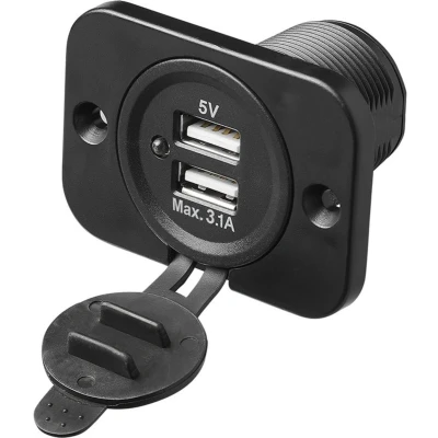Afbeelding van Pro Plus USB Inbouwdoos Tweevoudig 2100mA 12 Volt en 24 Ø 29 mm