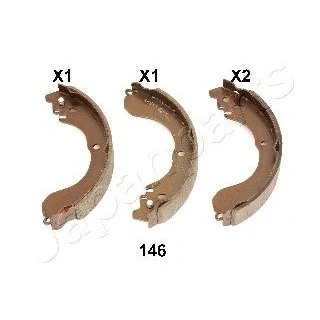 Afbeelding van JAPANPARTS GF 146AF Remschoenen Achteras 230mm 37mm