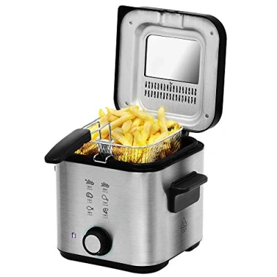 Afbeelding van Cecotec CleanFry Infinity 1500 elektrische friteuse olie 1,5 liter inhoud, 900 W vermogen, olieCleanFilter, antiaanbake
