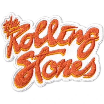Afbeelding van The Rolling Stones Orange Logo Patch Wit/Oranje