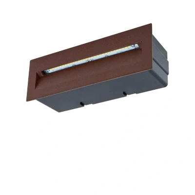 Afbeelding van Lucande LED wand inbouwlamp Loya, roest, aluminium, 22cm