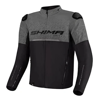 Afbeelding van SHIMA DRIFT Motorjack voor heren, lichte en ademende zomermotorjas van mesh, CE bescherming op rug, schouders ellebogen, breedteverstelling (grijs, 4XL)