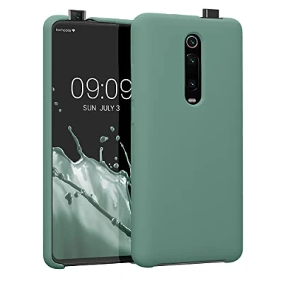 Afbeelding van kwmobile telefoonhoesje geschikt voor Xiaomi Mi 9T (Pro) / Redmi K20 Hoesje met siliconen coating Smartphone case in dennengroen