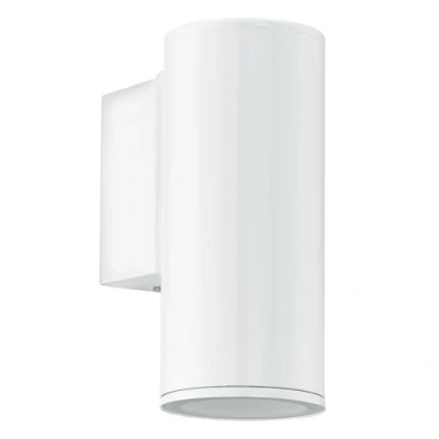 Afbeelding van EGLO LED buitenwandlamp Riga 1 lamp buitenlamp staal verzinkt wit IP44