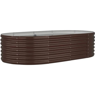 Afbeelding van Plantenbak 152x80x36 cm gepoedercoat staal bruin